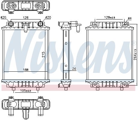 Radiateur, refroidissement du moteur - 60372