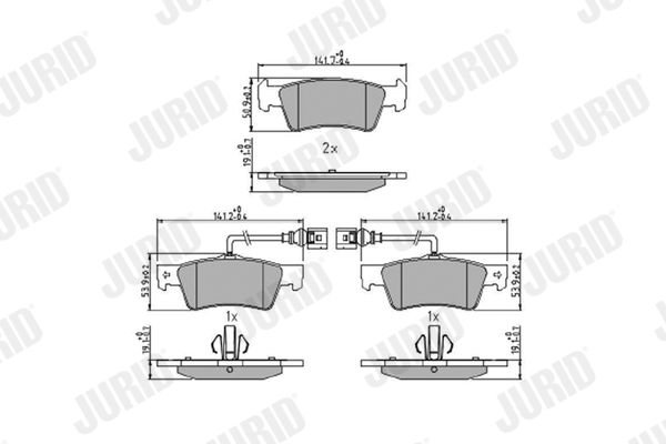 Kit de plaquettes de frein, frein à disque - 573301J