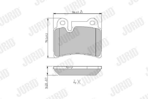 Kit de plaquettes de frein, frein à disque - 573297J