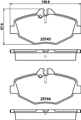 Kit de plaquettes de frein, frein à disque - 8DB 355 018-731