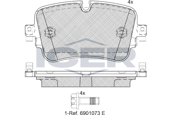 Kit de plaquettes de frein, frein à disque - 182248