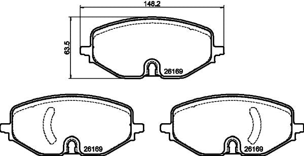 Kit de plaquettes de frein, frein à disque - 8DB 355 040-801