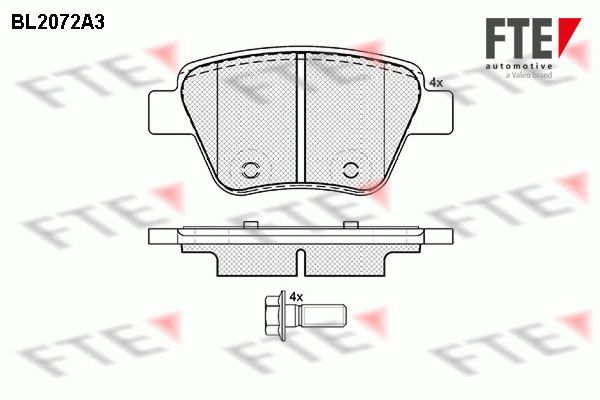 Kit de plaquettes de frein, frein à disque - BL2072A3