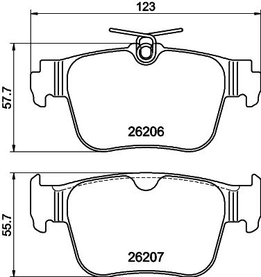 Kit de plaquettes de frein, frein à disque - 8DB 355 040-851