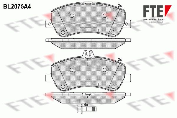 Kit de plaquettes de frein, frein à disque - BL2075A4