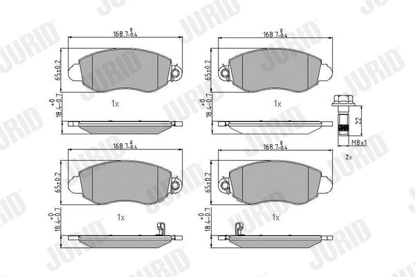 Kit de plaquettes de frein, frein à disque - 573015J