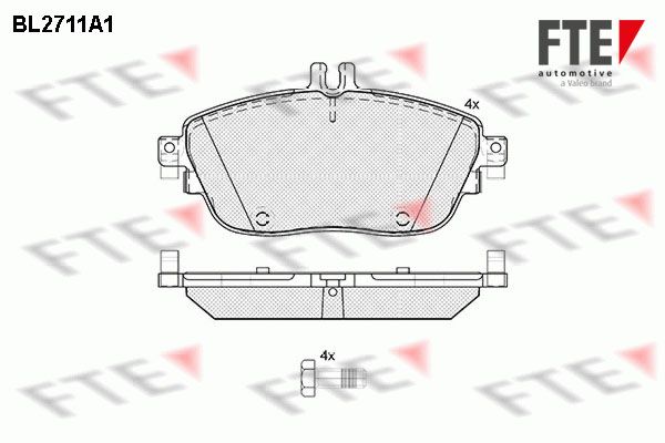 Kit de plaquettes de frein, frein à disque - BL2711A1