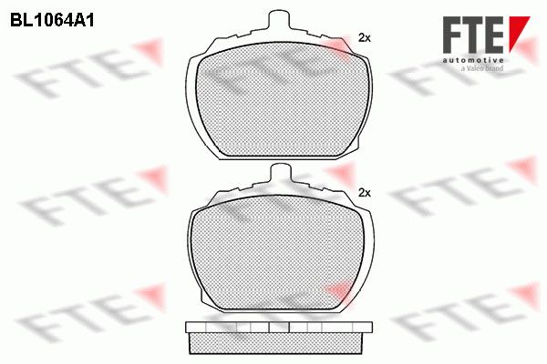 Kit de plaquettes de frein, frein à disque - BL1064A1